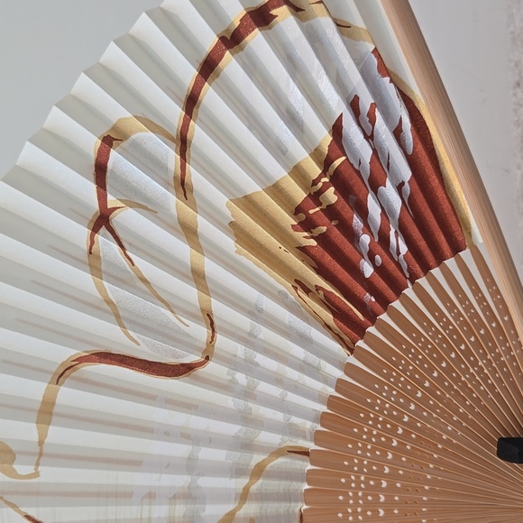 Elegant Decorative Mt. Fuji Fan with Stand - Picture 2 of 3